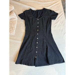 Elegant Black Polka Dot Dress